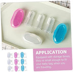 9pcs Finger Toothbrush Food-Grade Silicone Oral Cleaning Brush for Gentle Double-Sided Design for Teeth Tongue Cleaning Travel Storage Box Included