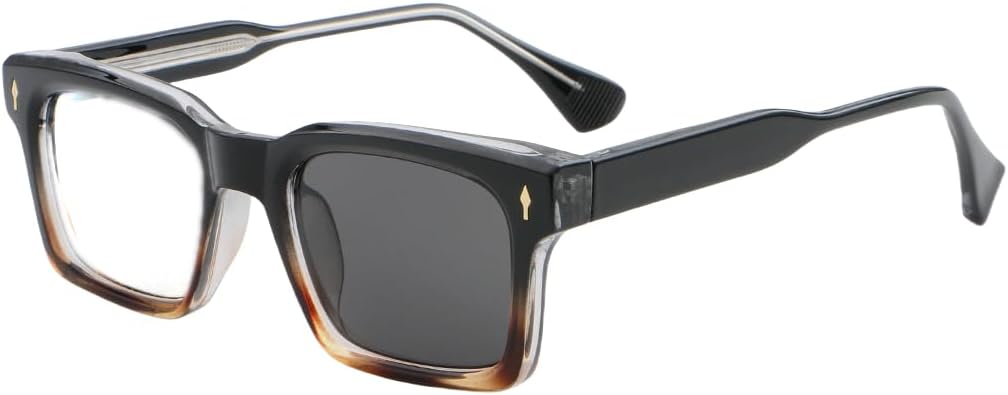 ICARA Fashion Photochromic Reading Glasses, Womens Mens Full Reading Sun Glasses Variable Tinted Readers