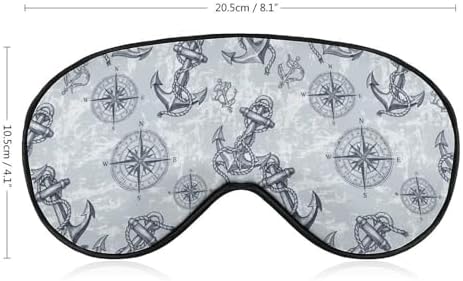 Sleep Mask,Anchor Rope Nautical Eye Masks with Adjustable Strap for Sleeping,Block Light Eye Sleep Shade Cover for Women Men