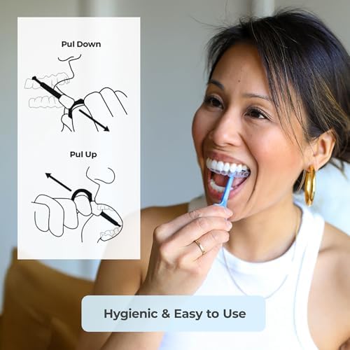 PUL Pack of 2 Aligner Removal Tool – Invisalign Remover Tool & Retainer Hook for Clear Aligners, Trays & Night Guards – Reusable Invisalign Accessories, Aligner Hooks & Retainer Removal Hook – Blue