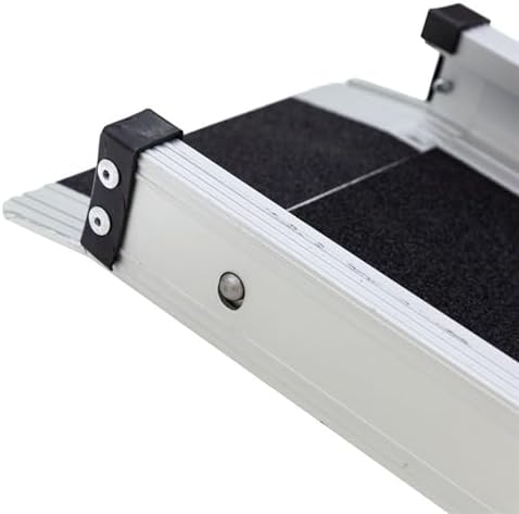 3' to 5' Portable Wheelchair Ramps, Telescoping, 600 lbs Cap, Silver Spring