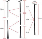 35" Long Dressing Stick with Shoe Horn with Sock Removal Tool, Adjustable Extended Dressing Aids for Shoes, Socks, Shirts and Pants