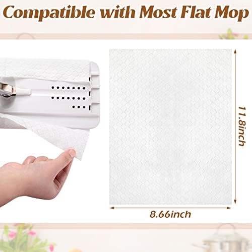 Hoolerry 300 Count Dry Sweeping Cloths Compatible with Swiffer Sweeper, Disposable Dry Mop Refills, Dusting Cloths Duster Refills Mop Pads for Hardwood Tile Vinyl Floor, 11.81 x 8.66 Inch