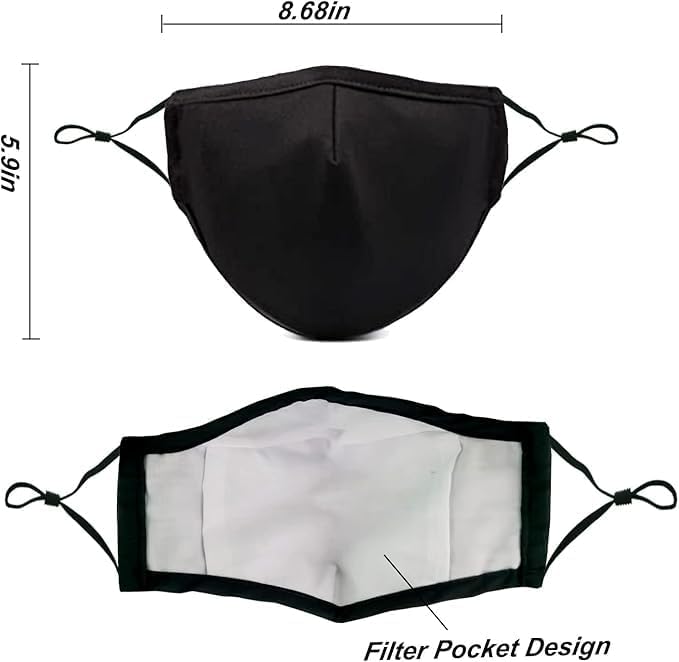 Washable Reusable Cloth Face Masks for Women Men 10 Pack