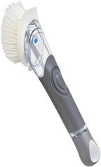 CELOX Dish Brush with Soap Dispenser for Cleaning Pots, Dishes, Bowls, Gray