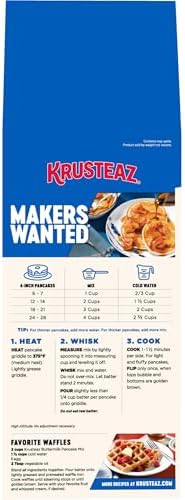 Krusteaz Complete Buttermilk Pancake and Waffle Mix, Light & Fluffy, 56 oz Bag