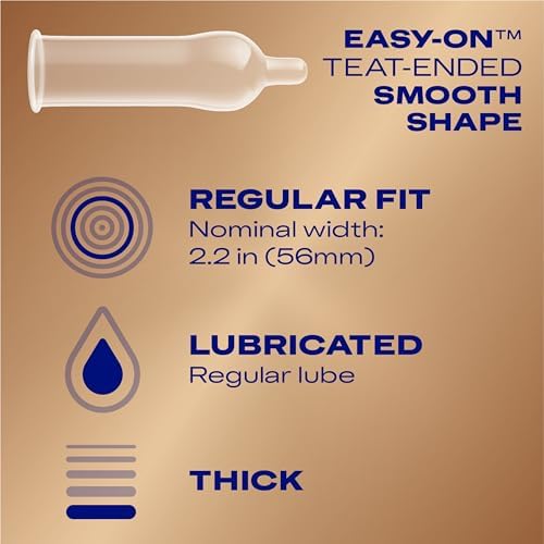 Durex Real Feel Non Latex Condoms, Lubricated Latex Free Condoms for Men, Natural Skin on Skin Feeling, 10 Count