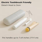 Portable Travel Toothbrush Case with Gargle Cup - Hard Shell Toothbrush Holder & Toothpaste Container, Detachable Bottom for Easy Cleaning, Matte BPA-Free Organizer for Business Trip, Camping, Gym
