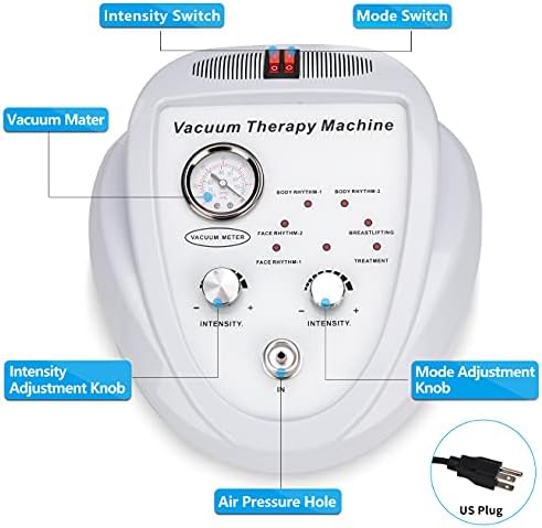 Titoe Vacuum Therapy Machine Multifunctional 0-75cmHg Cupping Cups Machine 6 Mode Adjustable Suction Vacuum Machine with 30 Cups and 3 Pumps