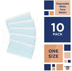 EZGOODZ Mouth & Nose Disposable Face Masks. Surgical Masks. Facial Masks Disposable with Adjustable Earloops & Nose Wire