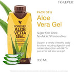 Forever Living - Aloe Vera Gel - 99.7% Pure Inner Leaf Aloe Vera Juice - Preservative-Free - 11.15 fl oz (Pack of 6)