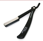 Shaving Razor, Cut Throat Razor + Wilkinson Blades + Sanguine Pouch (CoolBlade R1 Black)