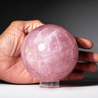 7-10CM/2.75-3.93inch Big Pink Crystal Ball Polished Natural Rose Quartz Sphere Decorative Sphere Healing Crystals Ball Healing Stone Crafts Home Decor Ornament Gifts
