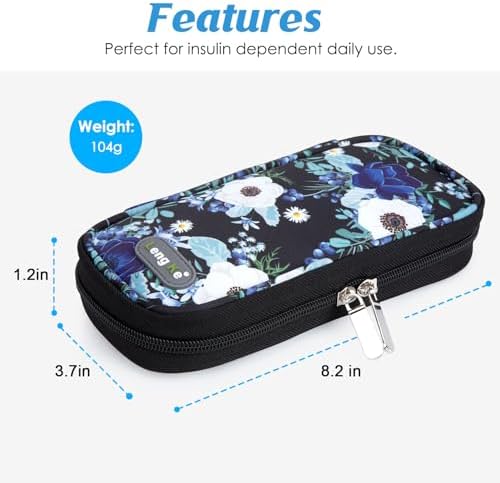 YOUSHARES Insulin Cooler Travel Case - Portable Refrigerated Medicine Case for Insulin Pen, Medication and Diabetic Supplies with 2 TSA Approved Ice Pack