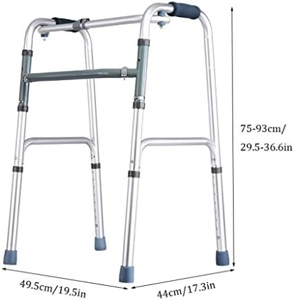Drive Folding Lightweight Aluminium Walking Frame for Elderly, Disabled- Height Adjustable and Ergonomic Handle, Load Capacity: 150kg (330lbs)