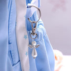 Travel Guardian Angel Charm Keychain, Safe Travels Good Luck Charm, Travel Gift for Traveler, Adventure Blessing Accessory