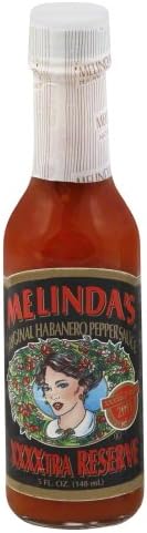 Melinda’s Special Reserve XXXXtra Habanero Hot Sauce - Made with Aged Habanero Peppers, Carrot, Onion & Garlic - Keto, Vegan, Gluten Free Hot Sauce - 5oz, 1 Pack