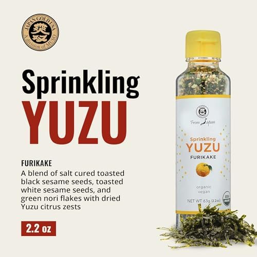 Muso from Japan Sprinkling Yuzu Furikake, No Additives, Vegan Friendly, USDA Certified Organic, 2.2 Ounce (Pack of 1)