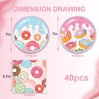 40Pcs Donut Plates and Napkins Birthday Party Decorations for 20 Guests - Donut First Birthday Tableware Set for Sweet One Donut Party Favors