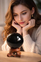 Black Obsidian Crystal Balls for Fengshui, Meditation, Crystal Healing, Divination, Home Decoration, Black Magic Crystal Sphere