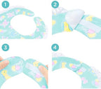 Littleforbig Silky Waterproof Babydoll Printed Adult Bib with Adjustable Hook-and-Loop Fastener Closure - Baby Parade Big Baby Ruffle Bib