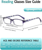 Suertree Reading Glasses for Women, 5 Pack Blue Light Blocking Computer Ladies Readers Men with Spring Hinge +0.5x