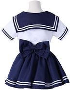 Kids Sailor Cosplay Costume Dress Anime Japanese School Uniform Shirt Skirt Bow Tie Outfits for Girl