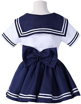 Kids Sailor Cosplay Costume Dress Anime Japanese School Uniform Shirt Skirt Bow Tie Outfits for Girl