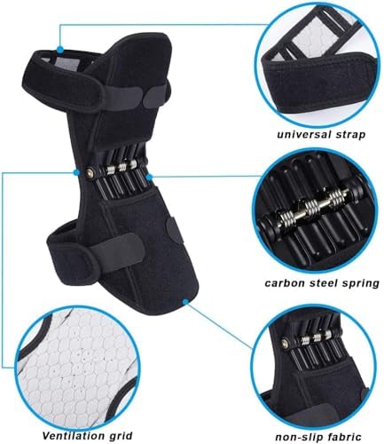 Joint Support Knee Pads - 2025 Power Lift Knee Stabilizer Pads - Powerful Rebound Spring Force Knee Protection Booster - Breathable Non-Slip Joint Knee Support Brace for Climbing, Exercising, Squat