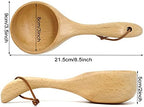 Honbay Large Capacity Wooden Ladle Sauna Water Scoop SPA Spoon Bath Salts Spoon Coffee Scoop
