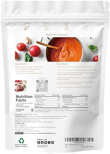 Organic Garlic Powder, 3 lb | Premium Raw Allium Sativum Bulb | Pungent & Savory Flavor | Great for Meats, Vegetables & Spice Mixes | Additive Free, Non-GMO, Bulk Supply