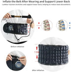 Decompression Belt - Inflatable Spinal Traction Brace for Lumbar Support and Lower Back Pain, Back Reliever for Men and Women, Navy Blue (29-49 Inch Waist)