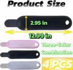 Kids Wrist Support Brace (Set of 4) - 2 Black, 1 Pink, 1 Gray for Left & Right Hand, Youth/Child Sports & Daily Activities, 13x3 Inches