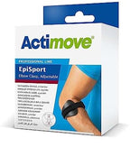 Actimove Professional EpiSport Epicondylitis Clasp for Men/Women | Tennis Elbow Strap Tendonitis Arm Band, Counterforce Brace & Elbow Band for Bursitis, Tendon Pain Relief, Black, Large