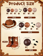 PCTCSHQ21Pcs Cowboy Cake Topper Cowboy Hat Boot Balls Cake Decorations Western Theme Birthday Baby Shower Party Decoration