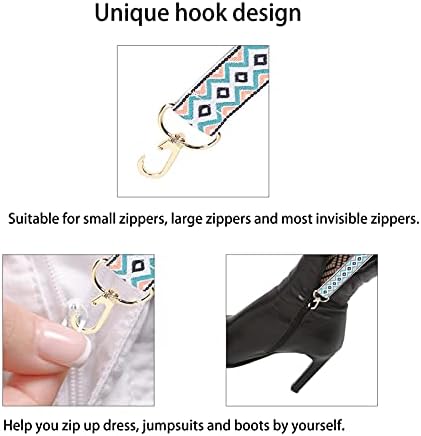 Yosoo Health Gear Dress Zipper Helper, Easy Zipping Up Down Zip Belt, Back Button Zipper Puller, 30.31 x 0.79in Easy Zipping Assist Band with Hook
