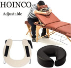 Massage Headrest - Aluminum Adjustable U-Shaped Pillow for Bed & Face Cradle - Beauty Spa Equipment