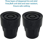 Replacement Cane Tips, Black, 1 inch