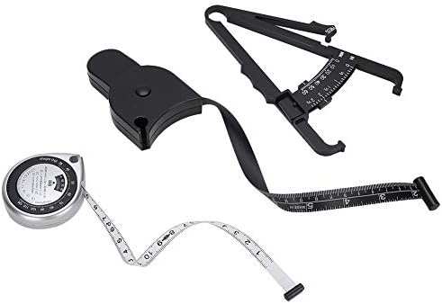 Body Fat Caliper, Skinfold Body Fat Analyzer and BMI Measurement Tool Body Fat Measurement Device Body Measuring Tape Retractable Waist Measuring Tape for Monitoring Body Fat