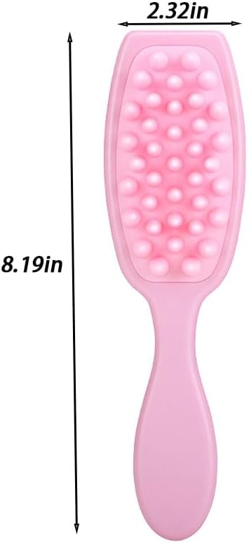 Extra Long Handle Shampoo Brush - Scalp Massager for Hair Washing & Exfoliation, Gentle Hair Care Tool for Men/Women/Kids, Relieves Itching, Dandruff & Stimulates Circulation (Pink)
