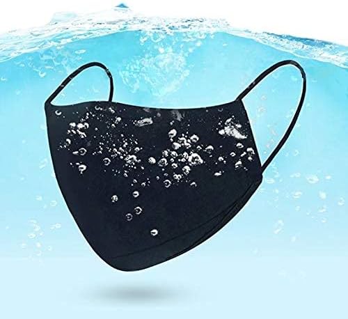 GALAXYLENSE 6 Packs Cotton Children Kids Washable,Reusable Black Face Mask,Breathable Personal Care Protection For Age 9-18