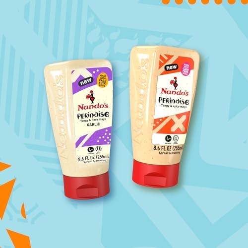 Nando's PERinaise Spicy Mayo Variety Pack - Original PERinaise, Garlic PERinaise, Hot PERinaise - Flavored Spread and Dressing - 8.5 fl oz - Pack of 3