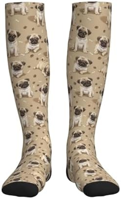 Cute Dog Compression Socks Women Men, Knee High Socks For Nurse Running Travel Athletic, Dog Lover Gift