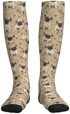 Cute Dog Compression Socks Women Men, Knee High Socks For Nurse Running Travel Athletic, Dog Lover Gift