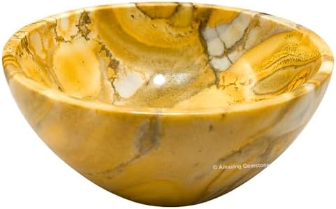 Conglomerate Jasper Crystal Bowl - 2 Inch Decorative Bowls for Room and Home Decor - Gemstone Healing Crystals for Elegant Display, Positive Energy Balance and Gift