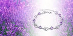 Sterling Steel Heart Bracelet for Women – Romantic Purple Gemstone Jewelry, Elegant Gift for Anniversary, Birthday, Valentine’s Day