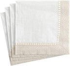 Entertaining with Caspari Linen Natural, Cocktail Napkin, Pack of 20