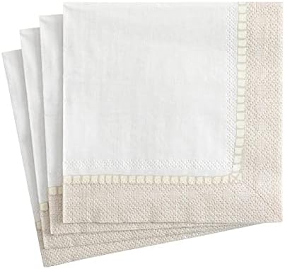 Entertaining with Caspari Linen Natural, Cocktail Napkin, Pack of 20