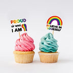 144PCS Rainbow Pride Month Cupcake Toppers Toothpicks – Love LGBT Gay Cocktail Appetizer Cake Decorations Party Supplies Picks