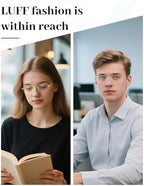 LUFF Rimless Reading Glasses for Men Women | Ultra Lightweight 0.6oz | Computer Readers Anti-Eyestrain | +1.0 to +4.0